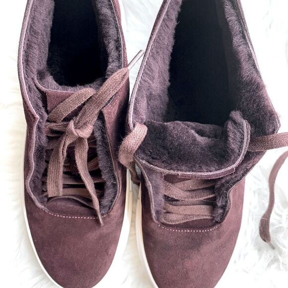 VIA SPIGA Sartin Chukka bootie shearling lined suede burgundy color NWOT size 7 - Picture 9 of 9
